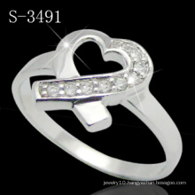 925 Sterling Silver Ring with Heart (S-3491)